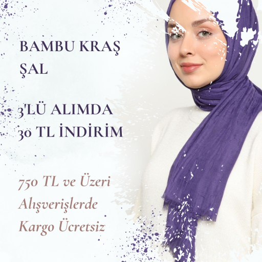 Bambu Kraş Şal 3'Lü Alımda 30 TL İndirim